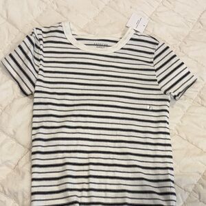 American Eagle Outfitters Kids Striped Tee - Black and White
